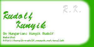 rudolf kunyik business card